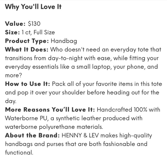 Henny + Lev beautiful brown handbag - Picture 3 of 8